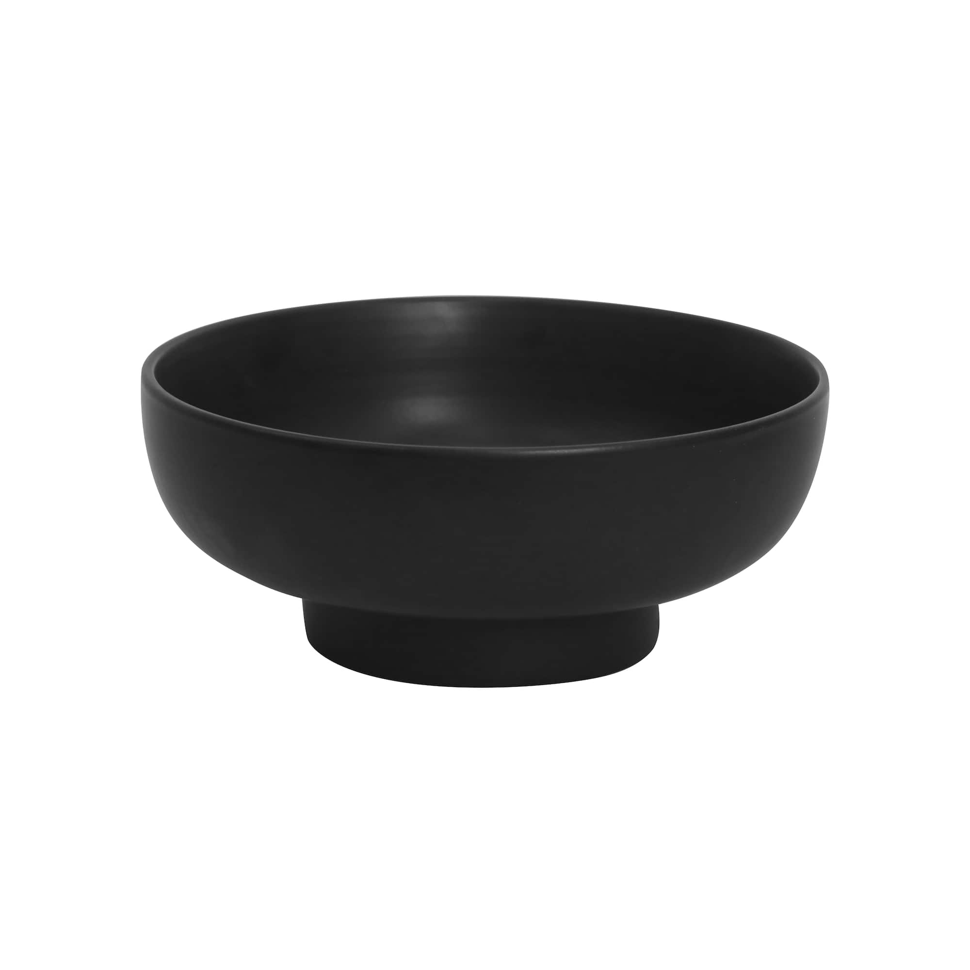 9.75" Black Round Potpourri Stoneware Bowl by Ashland®